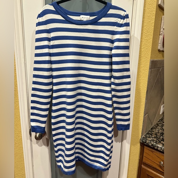 Milly Blue and White Striped Dress size XL - Picture 4 of 8